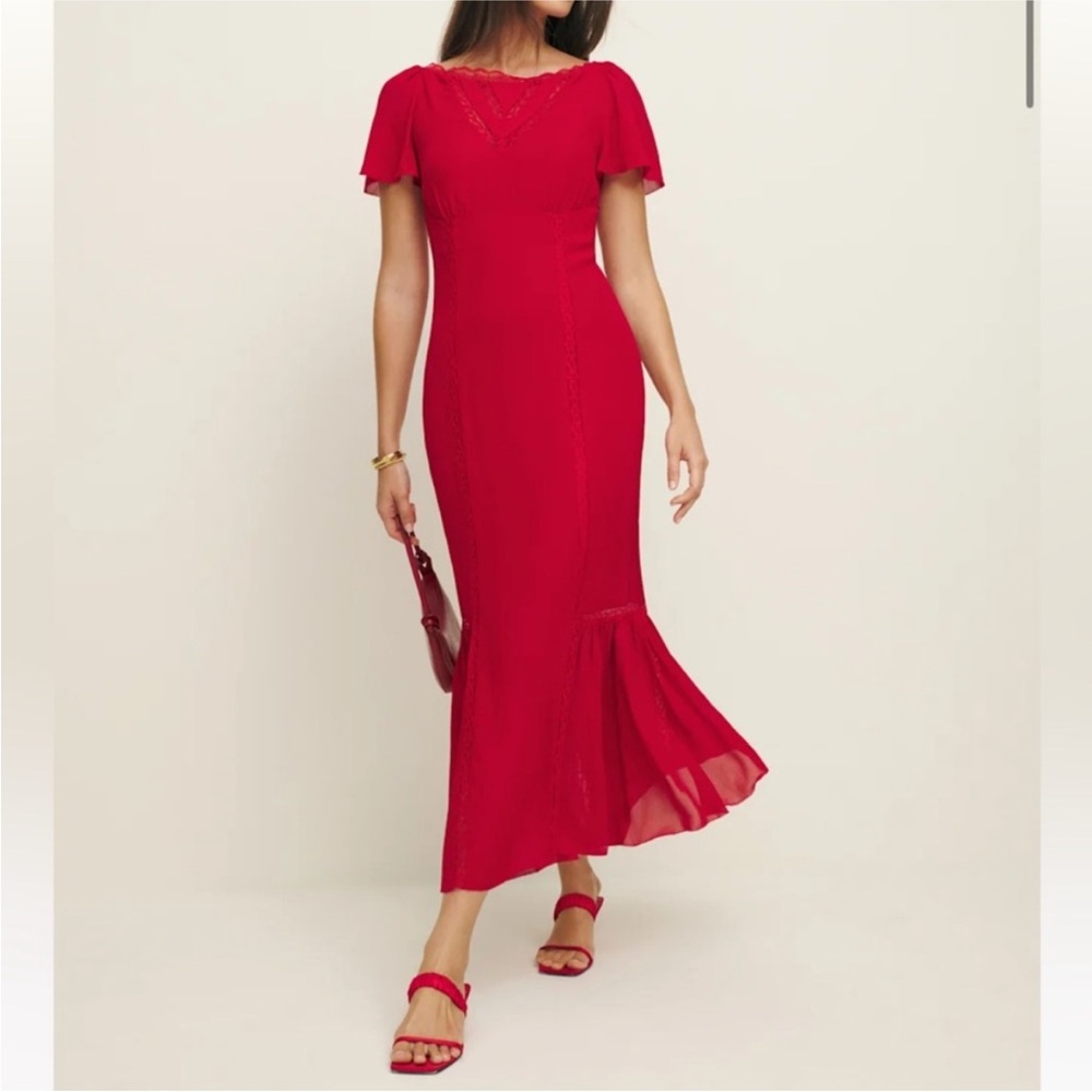 Reformation Domini Scarlet Maxi Dress